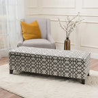Banc de rangement capitonné avec couvercle relevable