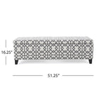 Banc de rangement capitonné avec couvercle relevable