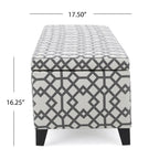 Banc de rangement capitonné avec couvercle relevable