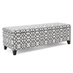 Banc de rangement capitonné avec couvercle relevable
