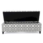Banc de rangement capitonné avec couvercle relevable