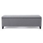 Banc de rangement capitonné avec couvercle relevable