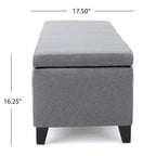 Banc de rangement capitonné avec couvercle relevable