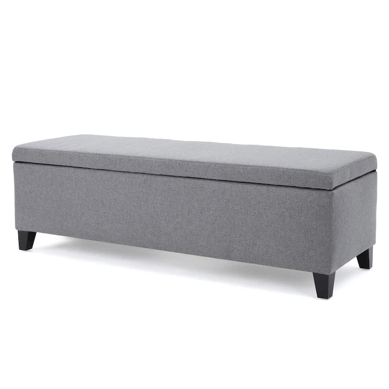Banc de rangement capitonné avec couvercle relevable
