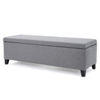 Banc de rangement capitonné avec couvercle relevable