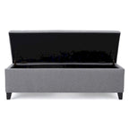 Banc de rangement capitonné avec couvercle relevable