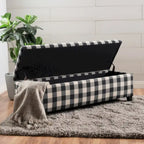 Banc de rangement capitonné avec couvercle relevable