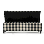Banc de rangement capitonné avec couvercle relevable