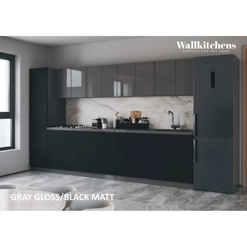 Ensemble de meubles de cuisine modernes – 3,35 m de large, 135x24