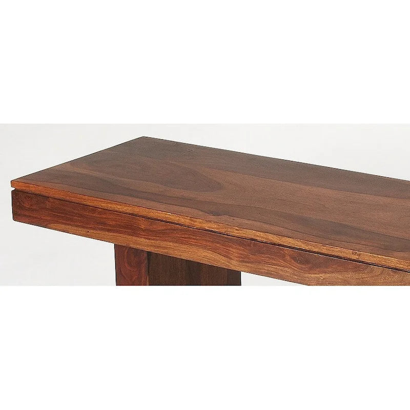 Banc d'entrée en bois massif – Brun foncé