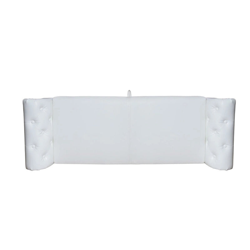 Banc coffre ottoman avec accoudoirs, cuir PU, capitonné, 160 cm