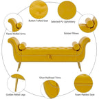 Banc coffre ottoman avec accoudoirs, cuir PU, capitonné, 160 cm