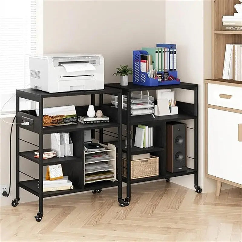 Support d'Imprimante de Bureau avec Station de Recharge - 32,5 x 18,25 x 5 Pouces