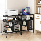 Support d'Imprimante de Bureau avec Station de Recharge - 32,5 x 18,25 x 5 Pouces