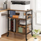 Support d'Imprimante de Bureau avec Station de Recharge - 32,5 x 18,25 x 5 Pouces