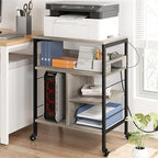 Support d'Imprimante de Bureau avec Station de Recharge - 32,5 x 18,25 x 5 Pouces