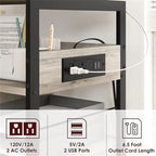 Support d'Imprimante de Bureau avec Station de Recharge - 32,5 x 18,25 x 5 Pouces