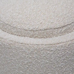 Banc rond Boucle avec pied demi-lunette, blanc cassé