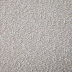 Banc rond Boucle avec pied demi-lunette, blanc cassé