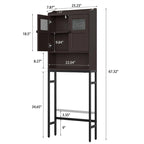 Meuble de rangement WC - 7,87P x 23,23L x 67,32H