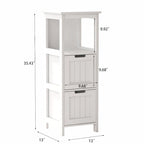 Meuble de salle de bain bas avec 2 tiroirs et 1 étagère