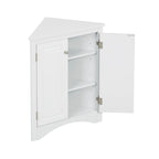 Meuble d'angle de rangement avec étagères réglables et portes