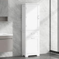Meuble de rangement de salle de bain de 173 cm de haut avec tiroirs et étagère réglable