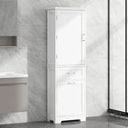 Meuble de rangement de salle de bain de 173 cm de haut avec tiroirs et étagère réglable