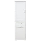 Meuble de rangement de salle de bain de 173 cm de haut avec tiroirs et étagère réglable