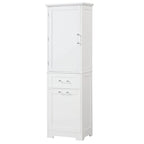 Meuble de rangement de salle de bain de 173 cm de haut avec tiroirs et étagère réglable
