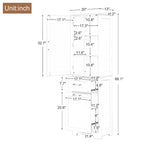 Meuble de rangement de salle de bain de 173 cm de haut avec tiroirs et étagère réglable