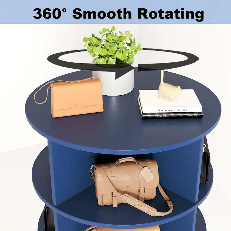 Meuble à chaussures rotatif à 360° – 7 niveaux