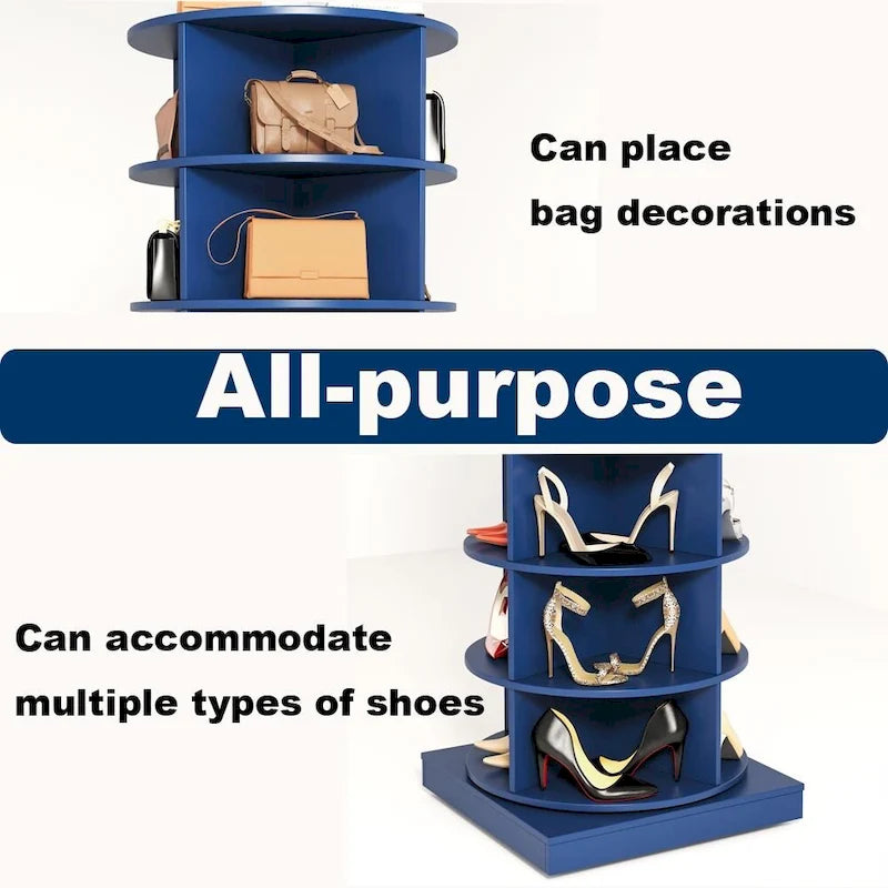 Meuble à chaussures rotatif à 360° – 7 niveaux