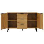 Bahut buffet avec 3 tiroirs et 2 portes, 120 cm, Naturel